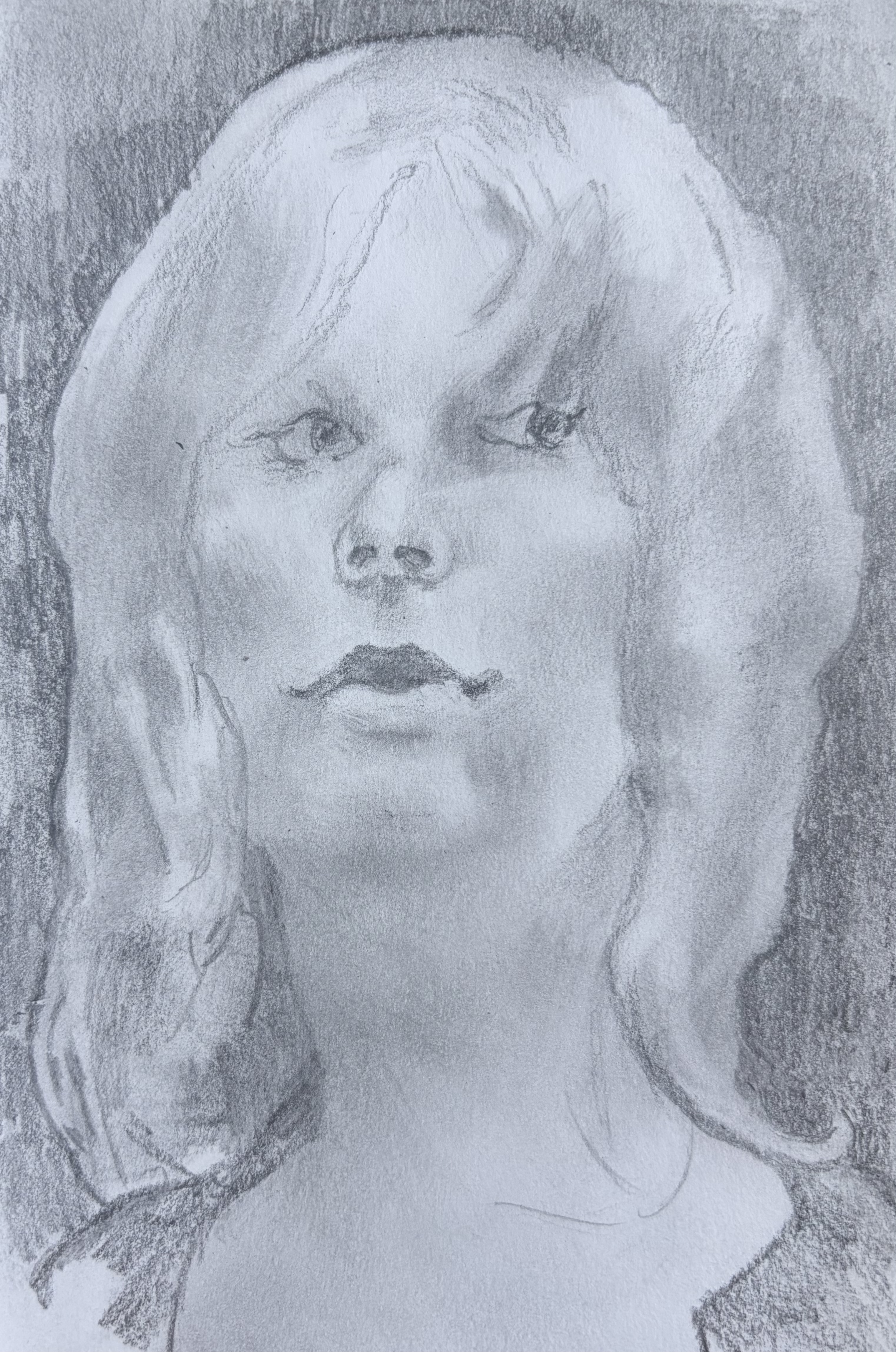 Portrait of Sophie, original graphite portrait on paper by Costa Belik